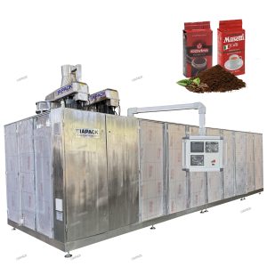 Automatski stroj za punjenje i pakiranje s dvostrukom komorom za vakuumsko oblikovanje cigle